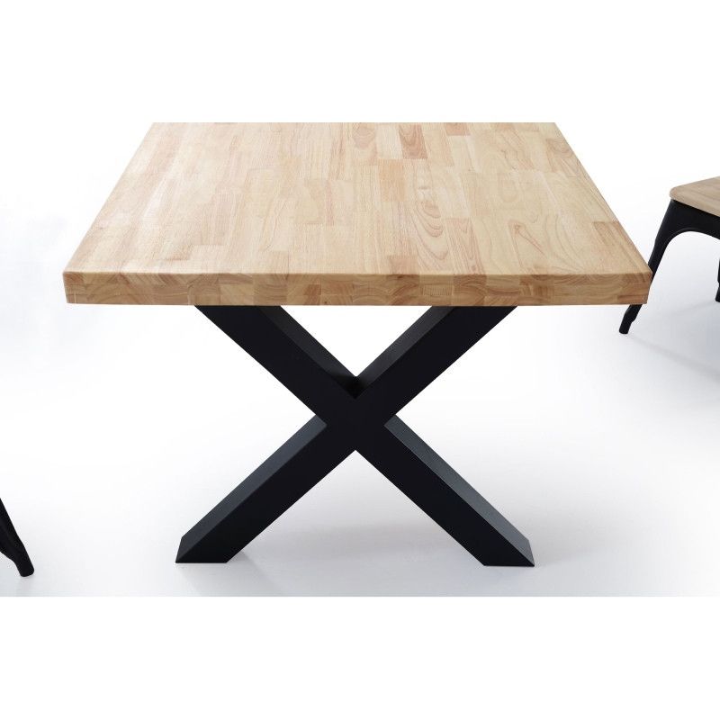 Mesa ASPA comedor industrial vista 5 – mesa de comedor a medida madera | Look Vintage