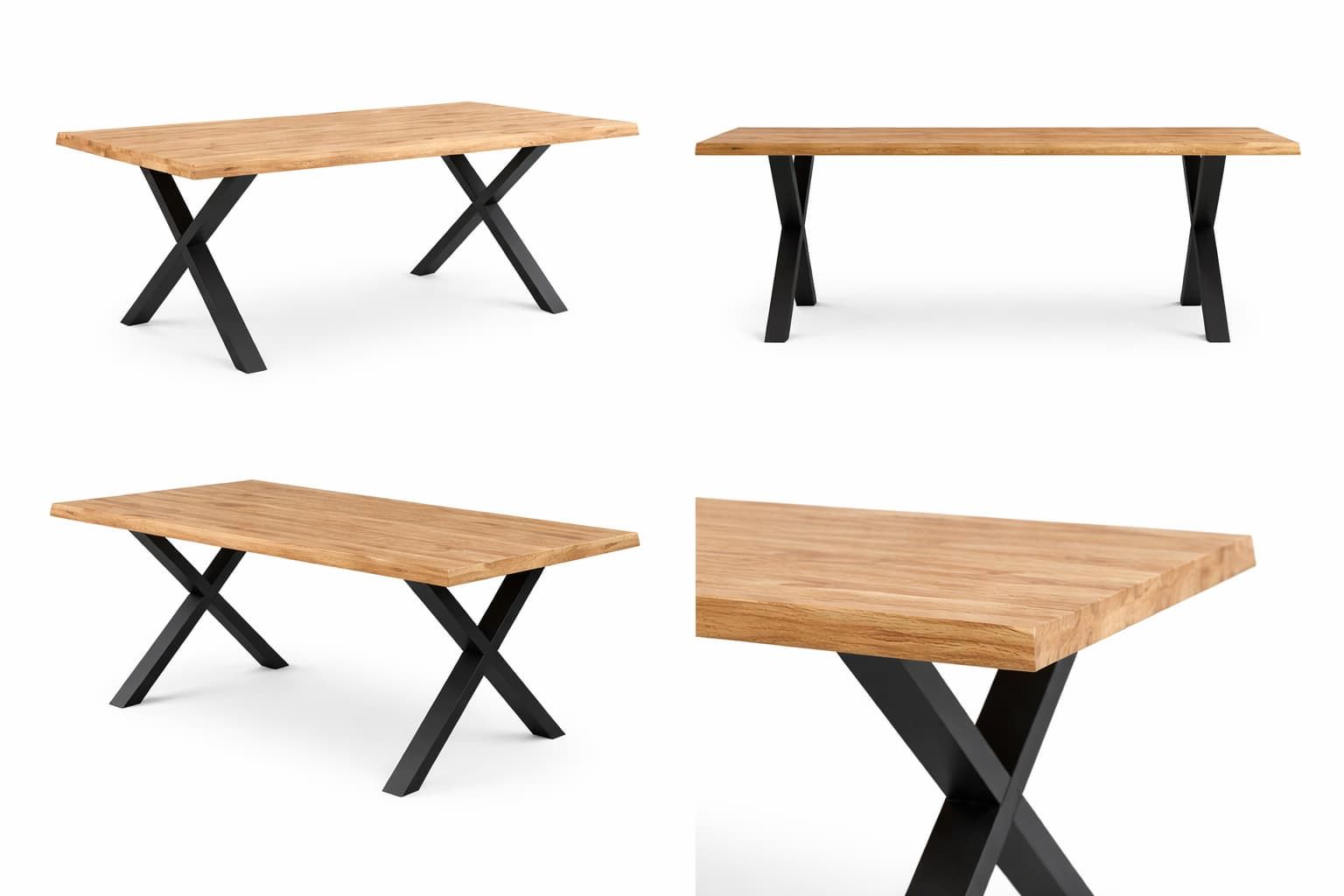 Mesa ASPA comedor industrial detalle – mesa de comedor a medida madera | Look Vintage