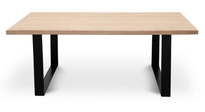 Mesa AYOUB de comedor industrial – Chapa de roble y hierro a medida vista 7 – mesa de comedor a medida madera | Look Vintage