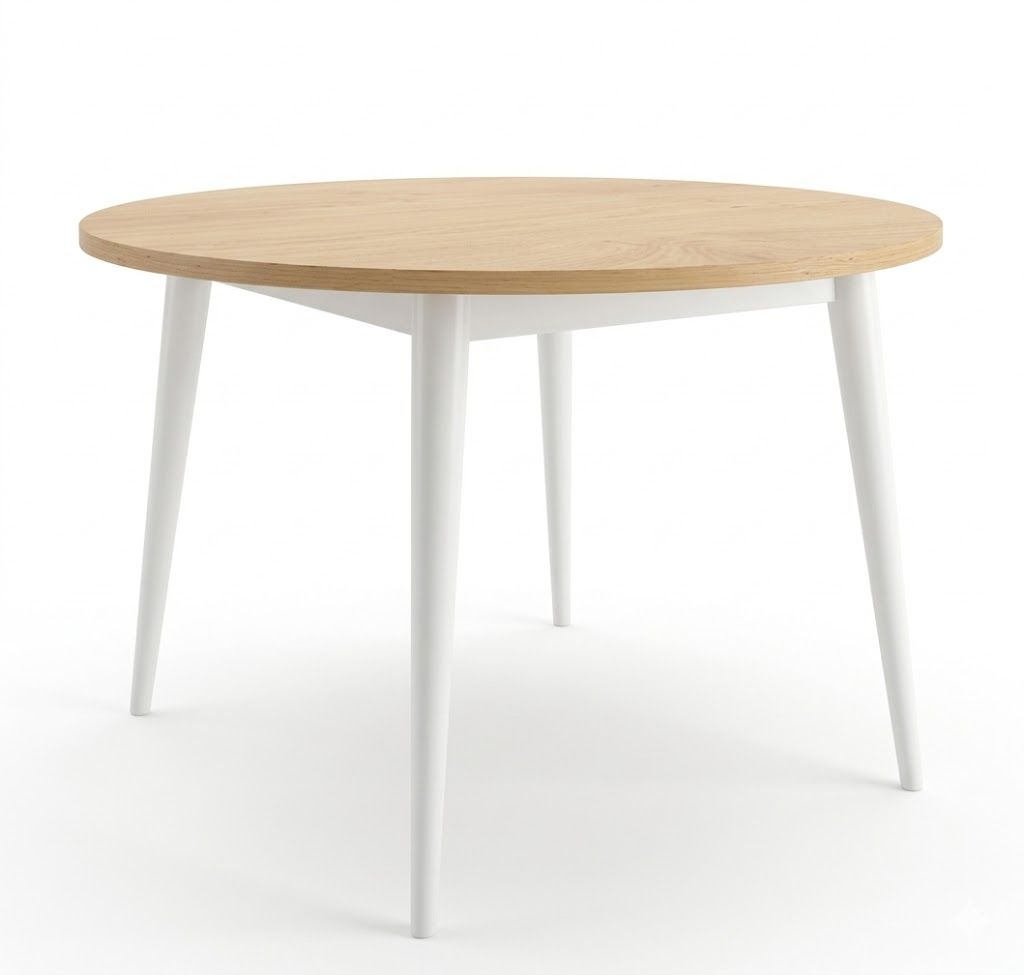 Mesa Comedor GUROS pata redonda – mesa de comedor a medida madera | Look Vintage