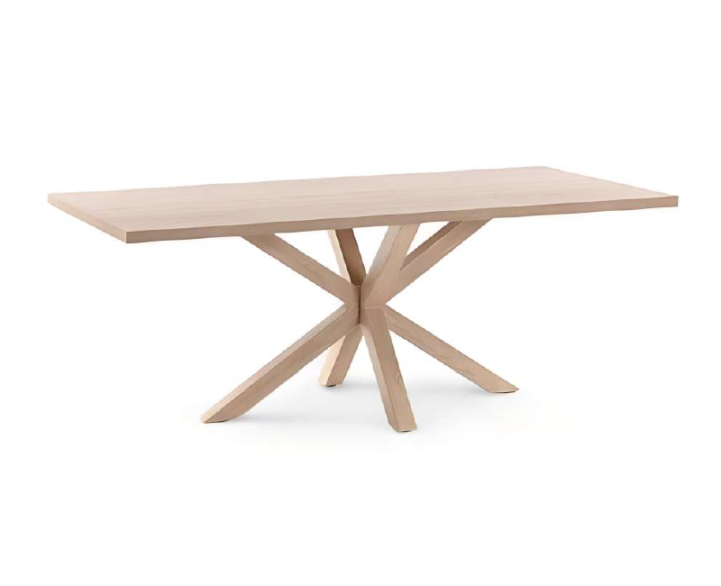 Mesa de comedor AGORA de madera de pino con tapa de 40 mm a medida