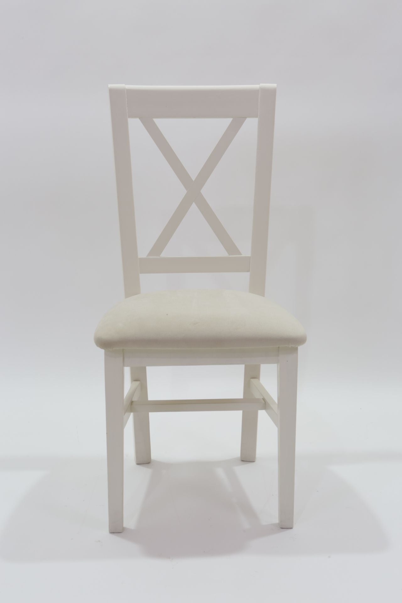 Silla CRUZ ASIENTO TAPIZADO acabado – silla de madera a medida personalizado | Look Vintage