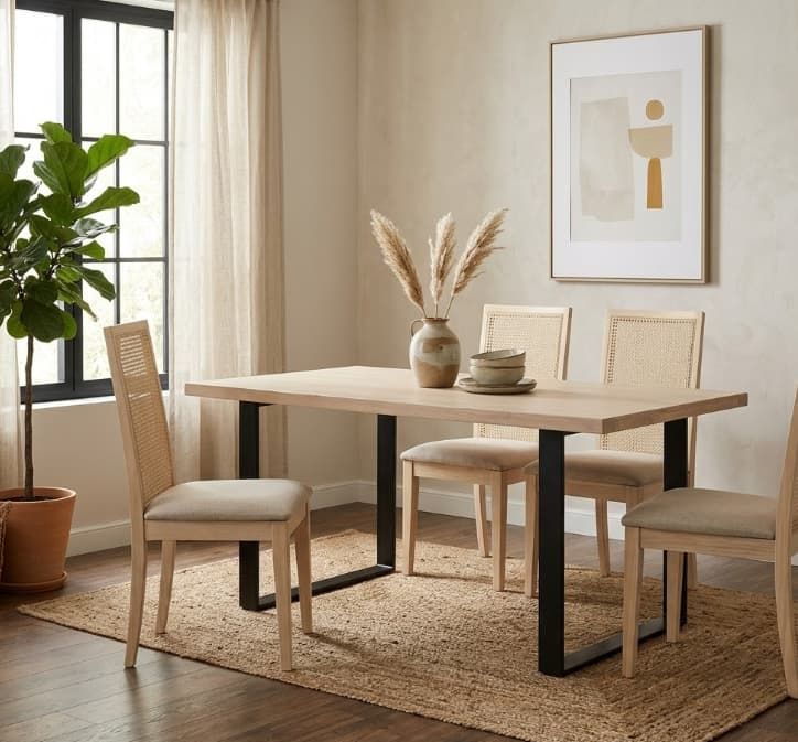 Mesa de comedor industrial: cómo elegir la tuya a medida (chapa de roble e hierro)