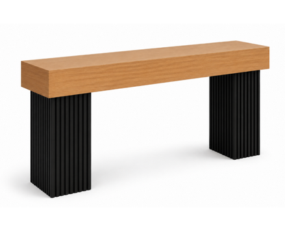 Recibidor ROBUS de madera de roble con patas en palillería
