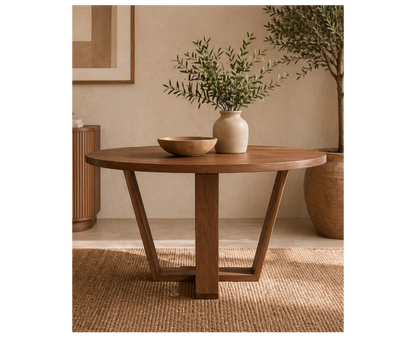 Mesa LURIA de comedor redonda LURIA en madera de roble a medida