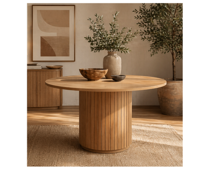 Mesa RILBA de comedor redonda RILBA en madera de roble a medida