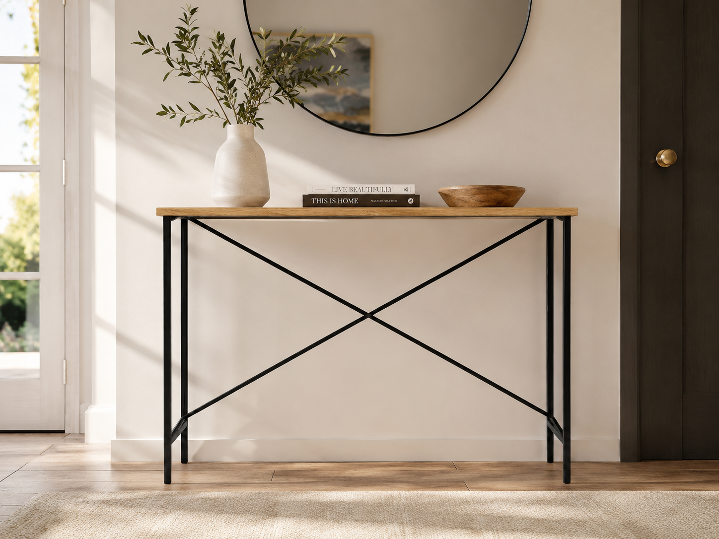 Consola NEPHO tapa madera