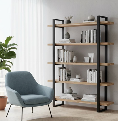Estantería MULTI 200 detalle – librería a medida madera | Look Vintage