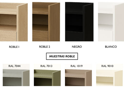 Aparador KALKU 2 puertas en chapa roble a medida acabado – aparador a medida madera personalizado | Look Vintage