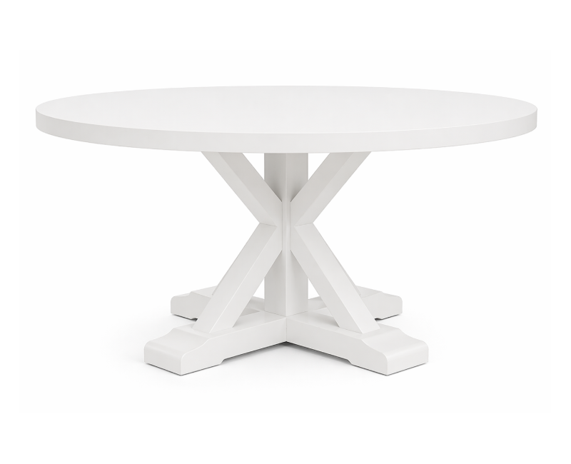 Mesa ARDENA de comedor redonda en madera de roble a medida