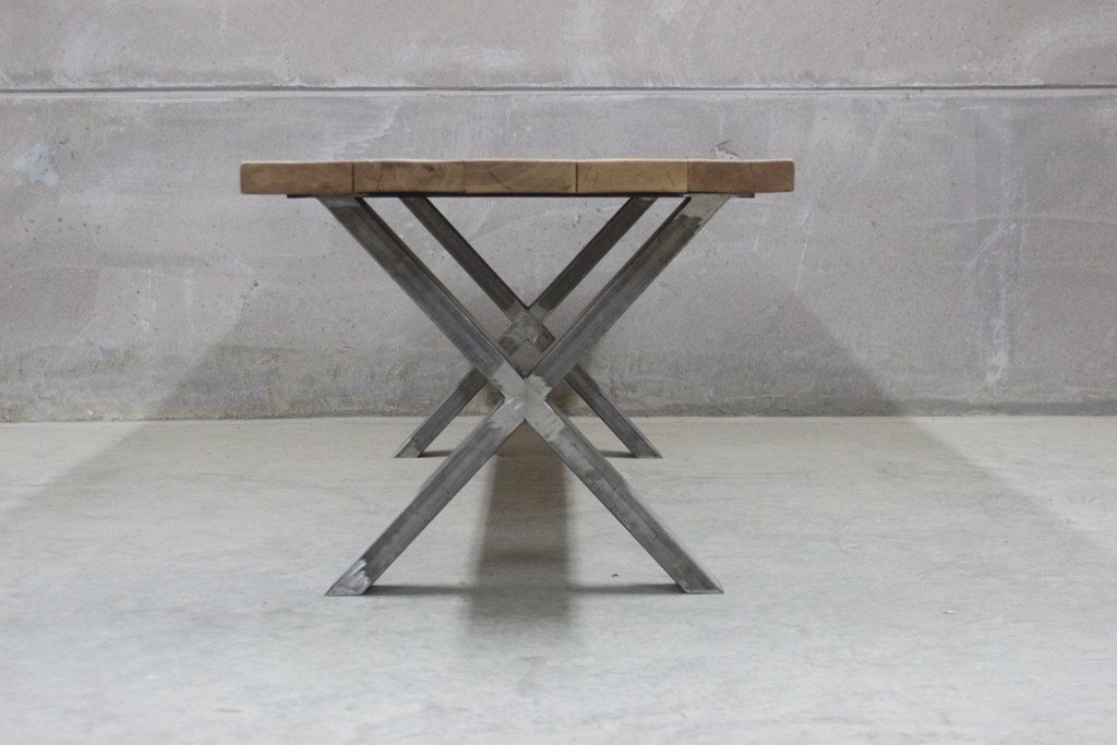 Mesa ASPA comedor industrial vista 9 – mesa de comedor a medida madera | Look Vintage