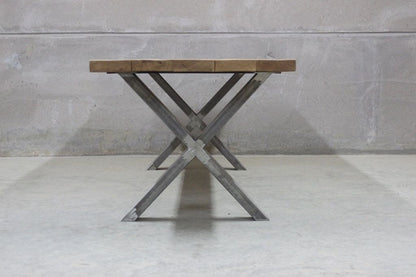 Mesa ASPA comedor industrial vista 9 – mesa de comedor a medida madera | Look Vintage