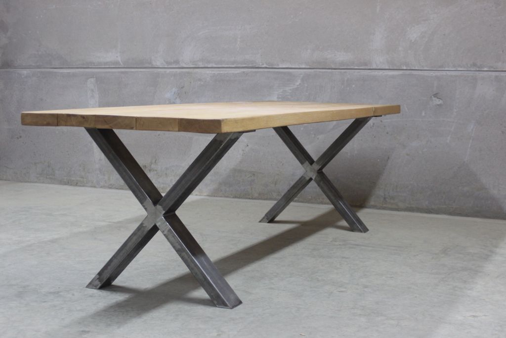 Mesa ASPA comedor industrial vista 7 – mesa de comedor a medida madera | Look Vintage