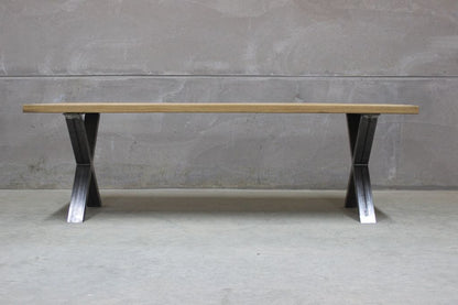 Mesa ASPA comedor industrial vista 8 – mesa de comedor a medida madera | Look Vintage