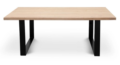 Mesa AYOUB de comedor industrial – Chapa de roble y hierro a medida vista 7 – mesa de comedor a medida madera | Look Vintage