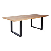 Mesa AYOUB de comedor industrial – Chapa de roble y hierro a medida vista 6 – mesa de comedor a medida madera | Look Vintage