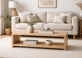 Mesa centro ADRUA madera roble detalle – mesa de centro a medida madera | Look Vintage