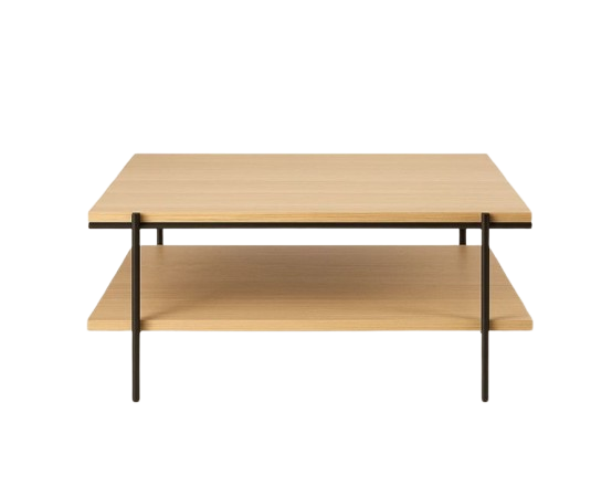 MESA CENTRO DEMA – Tapa roble natural + estructura hierro – mesa de centro a medida madera | Look Vintage