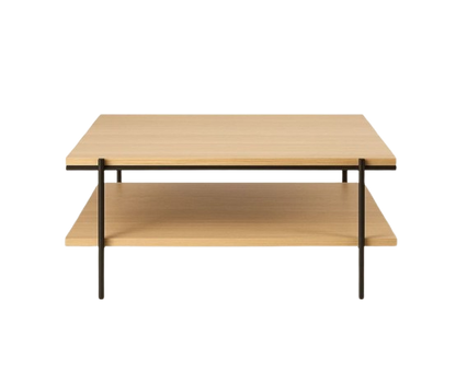 MESA CENTRO DEMA – Tapa roble natural + estructura hierro – mesa de centro a medida madera | Look Vintage