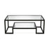 Mesa Centro ELIANA doble nivel de cristal y hierro – mesa de centro a medida madera | Look Vintage
