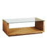 Mesa centro INVERT de pino macizo y cristal templado – mesa de centro a medida madera | Look Vintage