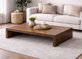Mesa centro KALKU de chapa roble detalle – mesa de centro a medida madera | Look Vintage