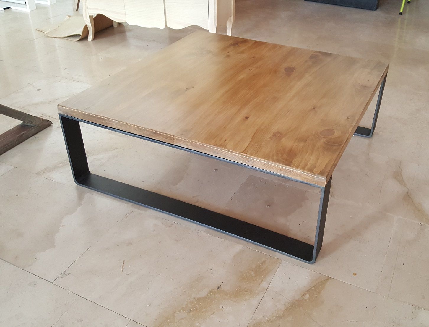 Mesa centro PLETINA PLETINA de pino macizo y hierro vista 4 – mesa de centro a medida madera | Look Vintage