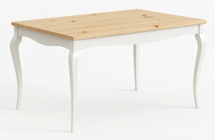 Mesa CIVITAS de comedor clásica – Pino con patas isabelinas a medida detalle – mesa de comedor a medida madera | Look Vintage