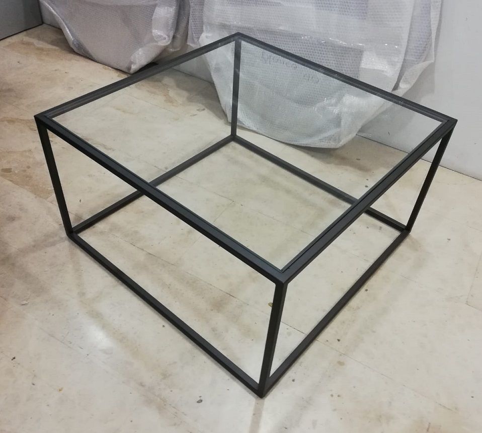 Mesa COMBI CRISTAL acabado – mesa de centro a medida madera personalizado | Look Vintage