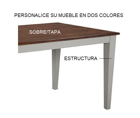 Mesa comedor Francesa vista 5 – mesa de comedor a medida madera | Look Vintage