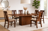 Mesa comedor LURA detalle – mesa de comedor a medida madera | Look Vintage