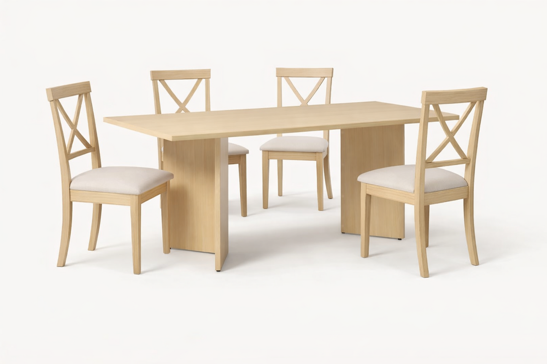 Mesa comedor VALBUENA detalle – mesa de comedor a medida madera | Look Vintage