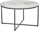 Mesa de centro REDON de mármol vista 5 – mesa de centro a medida madera | Look Vintage