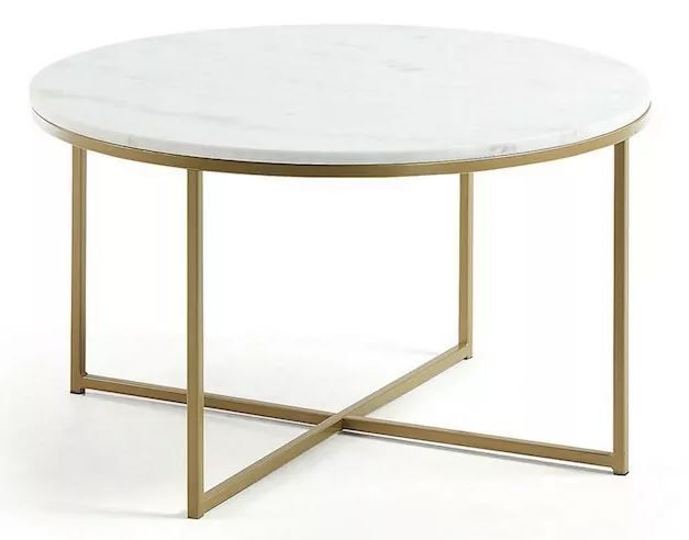 Mesa de centro REDON de mármol – mesa de centro a medida madera | Look Vintage