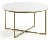 Mesa de centro REDON de mármol – mesa de centro a medida madera | Look Vintage