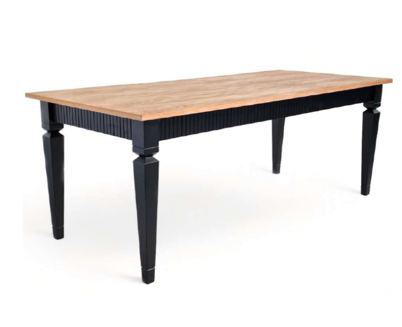 Mesa de comedor AIRUT de madera de pino con palillería fija o extensible