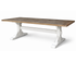 Mesa de comedor CAMDEN de madera de pino con tapa de 40 mm y estructura cruzada