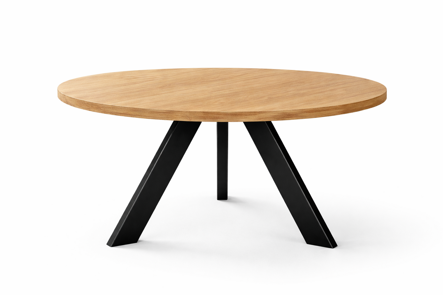 Mesa OSTOS de Comedor Industrial – Chapa de Roble y Hierro Redonda a Medida – mesa de comedor a medida madera | Look Vintage