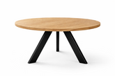 Mesa OSTOS de Comedor Industrial – Chapa de Roble y Hierro Redonda a Medida – mesa de comedor a medida madera | Look Vintage
