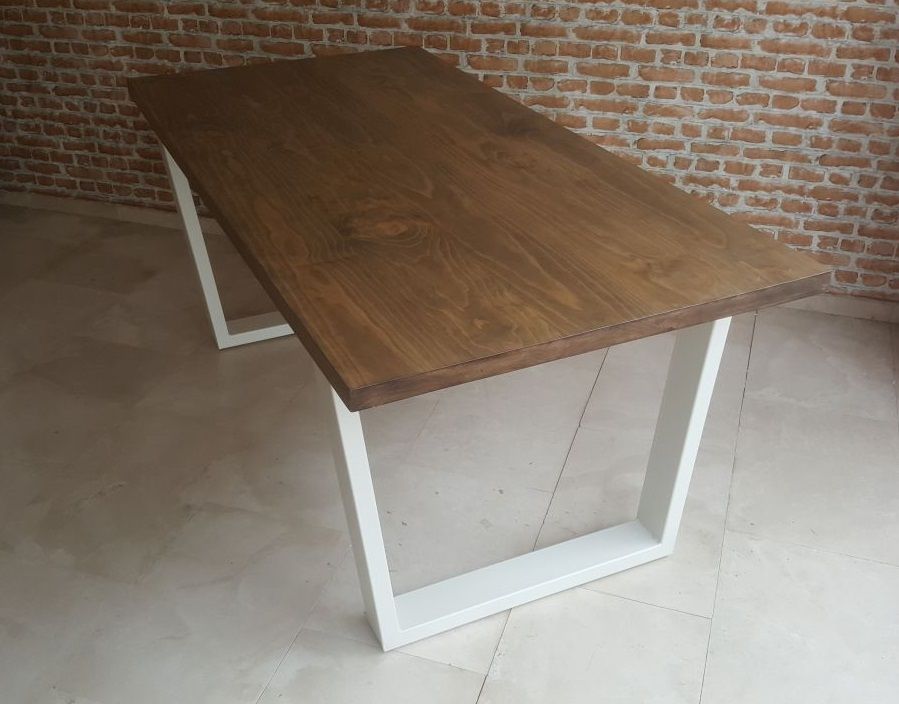 Mesa ROSAL de Comedor Industrial – Chapa de Roble y Hierro a Medida vista 5 – mesa de comedor a medida madera | Look Vintage