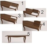 Mesa SANTANDER de comedor clásica – Pino con patas isabelinas a medida vista 4 – mesa de comedor a medida madera | Look Vinta