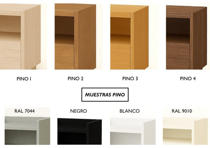 Mesita colonial de pino macizo acabado – mesita de noche a medida personalizado | Look Vintage