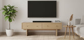 Mueble TV BONIT en chapa roble a medida con cajones detalle – mueble TV a medida madera | Look Vintage