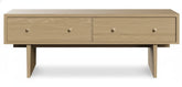 Mueble TV BONIT en chapa roble a medida con cajones – mueble TV a medida madera | Look Vintage