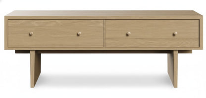 Mueble TV BONIT en chapa roble a medida con cajones – mueble TV a medida madera | Look Vintage