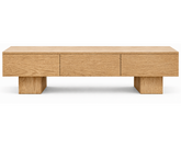 Mueble TV CARRO de madera de roble a medida con diseño limpio y estructura maciza
