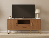 Mueble TV CONCEP 2P/1C BH detalle – mueble TV a medida madera | Look Vintage