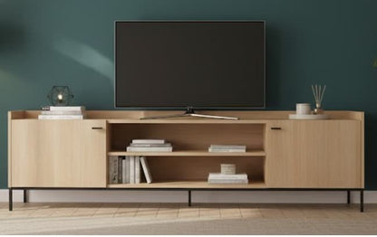 Mueble TV LAVORA B/H grande detalle – mueble TV a medida madera | Look Vintage