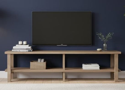 Mueble TV NATUR 150-180 detalle – mueble TV a medida madera | Look Vintage