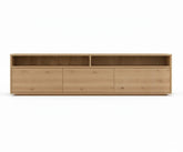 Mueble TV NIVORA 3 puertas en chapa roble – mueble TV a medida madera | Look Vintage